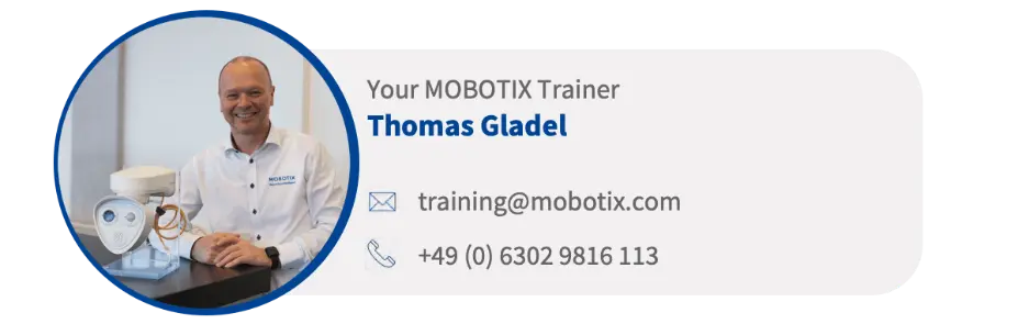 MOBOTIX trainer Thomas Gladel