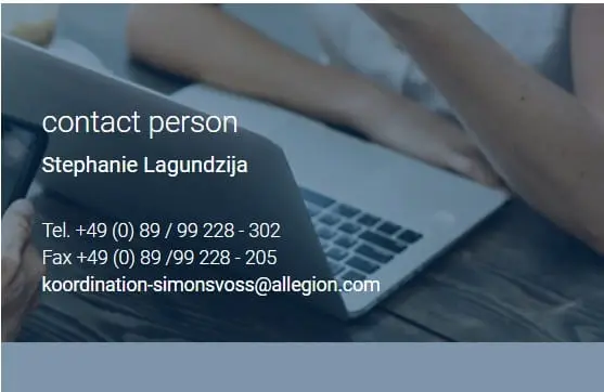 SimonsVoss training contact person